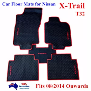 Heavy duty Floor Mats Tailored for Nissan X-trail T32 Xtrail 2014 - 2022 Red - Picture 1 of 3