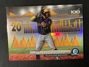 Jeferson Quero 2024 Bowman Top 100 Prospects Chrome Card BTP-20 Brewers - Picture 1 of 2