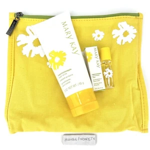 3pc Mary Kay TROPICAL PINEAPPLE Perfume Rollerball Sugar Scrub Cosmetic Bag Set - Picture 1 of 12