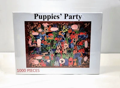 Bgraamiens Puzzle Puppies Party 1000 Pieces Cartoon Dogs #35837 NEW Sealed - Image 1 of 4