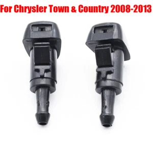 2Pcs Front Windshield Wiper Washer Hood Jet Nozzle For Chrysler Town & Country - Foto 1 di 10