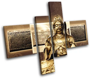Modern Buddhist Abstract MULTI CANVAS WALL ART Picture Print VA - Picture 1 of 1