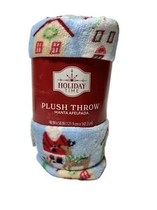 Holiday Time Plush Throw Christmas Throw Blanket 48x58 In Soft - Picture 1 of 1