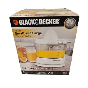 BLACK & DECKER HOME Electric Citrus Juicer Model CJ630 White - Adjustable Pulp - Picture 1 of 2