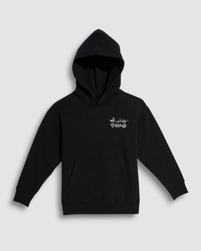 OFF WHITE Maglione con cappuccio bianco per bambini bianco $411 con logo nero schizzo taglia 8
