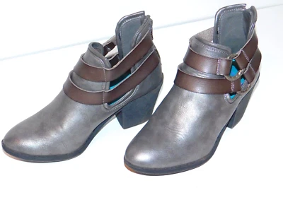 Botas Mujer-Tobillo-TALLA 7.5 BLOWFISH -PLATEADAS TOBILLO-CREMALLERAS-CUERO DESGASTADO Foto 1 de 4