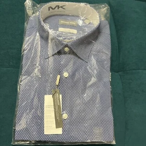 Michael Kors Men’s Dress Shirt Non Iron Regular Fit Size 17 36/37 XL Stretch - Picture 1 of 8