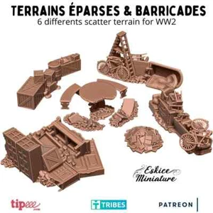 Décor Composé de 6 Terrains Épars, Bâtiment Seconde Guerre Mondiale, WW2 - Imagen 1 de 2