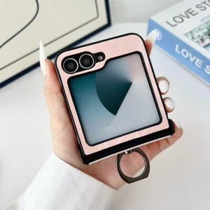 Ring Halter für Samsung Galaxy Z Flip6 Flip5 Flip4 Stoßfest Leder Tasche Hülle - Bild 1 von 17