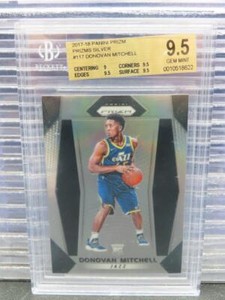 2017-18 Panini Prizm Donovan Mitchell Silver Prizm Rookie RC #117 BGS 9.5 Jazz