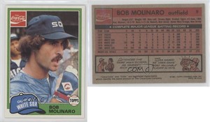 1981 Topps Coca-Cola Team Sets Chicago White Sox Bob Molinaro #9