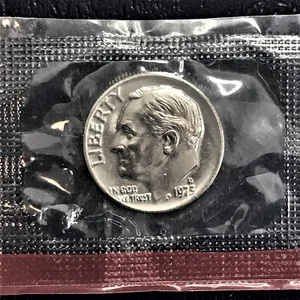 Moneda de diez centavos 1973 D BU Roosevelt brillante sin circular de original como nueva en violonchelo BU - Imagen 1 de 2