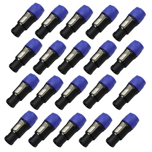 Conector Speakon de 20 piezas enchufe macho de 4 polos compatible para cable de altavoz de audio - Imagen 1 de 8