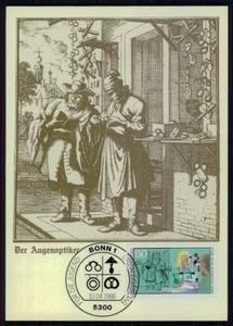 BRD MK 1986 PROFESSIONI OTTICO SCHEDA MASSIMA CARTA MAXIMUM CARD MC CM m5695 - Foto 1 di 2