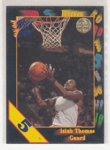 ISIAH THOMAS 1991-92 Wild Card NCAA 5 Stripe Parallel #7 Indiana Hoosiers Mint