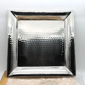 American Metalcraft EDELSTAHL SERVIERTABLETT, HMSQ14 GEHÄMMERT, QUADRATISCH 14" - Bild 1 von 4