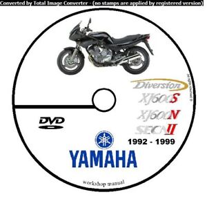YAMAHA XJ600S XJ600N SECA II DIVERSION 92 99 MANUALE OFFICINA WORKSHOP MANUAL CD