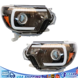 For 2012-2015 Toyota Tacoma Factory Halogen Headlights Left+Right Side W/LED DRL - Picture 1 of 20