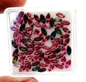 Natural Tourmaline Marquise Cut Loose Gemstone Lot 73 Pcs 2.50x5 MM 10 CT - Picture 1 of 5