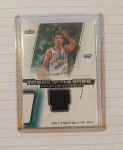 John Stockton Fleer 2002 GENUINE Game -Used Warm Ups - Picture 1 of 6