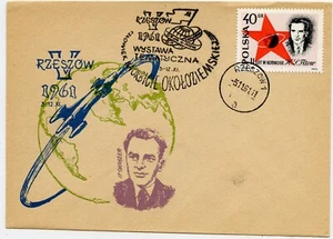 Poland Vintage Cover 2nd Man in Space - Gherman Titow USSR Russia , 1961 - Picture 1 of 2