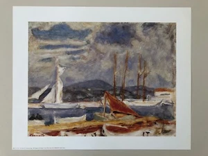 PIERRE BONNARD,'THE PORT OF ST. TROPEZ,1930' RARE AUTHENTIC 1991 ART PRINT - Picture 1 of 4