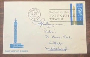 GB Post Office Tower Commemorative Cover 1968 - Posted At The PO tower CDS - Picture 1 of 1