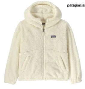 Patagonia Los Gatos Fleece Hooded,Front Zip, Girls Size M-10, Birch White - Picture 1 of 4
