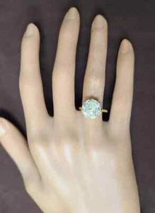 $152000 14k Yellow Gold Engagement Ring 5.45ct Natural Round Diamond New - Picture 1 of 4