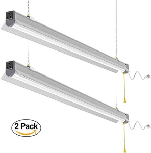 2PCS 60W Linkable LED Shop Light Led Garage Office Lighting Fixture 5000K 7800LM - Picture 1 of 8