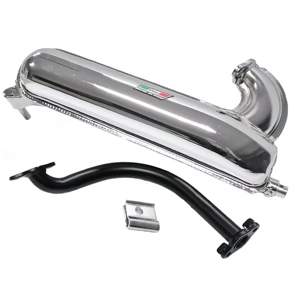 FACO MARMITTA SCARICO ESPANSIONE SILURO CROMATA PIAGGIO VESPA ET3 125 CON COLLET