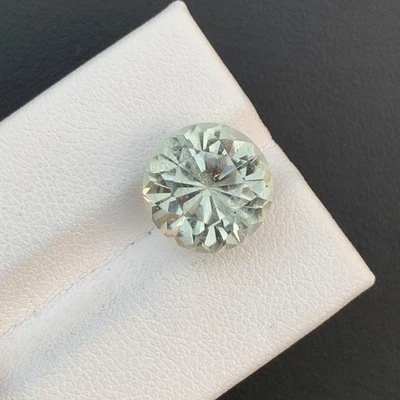 Piedra preciosa suelta de corte redondo facetado facetado perasolita natural/amatista verde de 7,48 quilates Foto 1 de 4