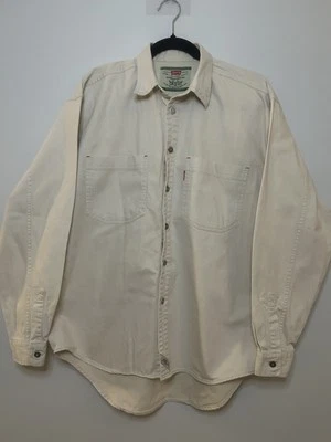 VINTAGE Levis Shirt Mens M Denim 100% Cotton Long Sleeve Button Up - Image 1 of 4