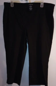 Zac & Rachel Black Taper Capri Pants Sz 16W - Picture 1 of 2