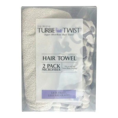 The Original Turbie Twist toalha de cabelo de microfibra branca NIOB - Imagem 1 de 4