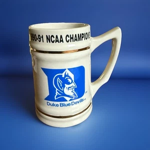 Vintage 1990-91 NCAA Duke University Blue Devils Basketball Championship Stein Tasse - Bild 1 von 12