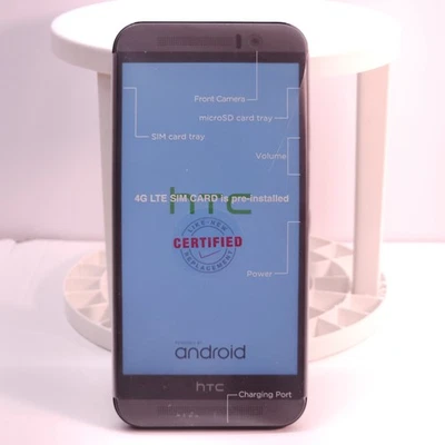 Replacement HTC One M8 32 GB Silver Gray Verizon Windows Smartphone Phone Only - Image 1 of 4