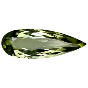 2.54 ct Pear(17.10 x 6.11 mm) Natural Greenish Yellow Tourmaline Stone - Picture 1 of 2