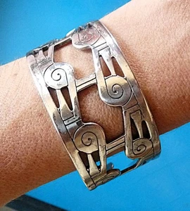 BIJOU FANTAISIE Créateur signé TOUTE LA TERRE en ARGENT SILVER Designer JEWELRY - Picture 1 of 7