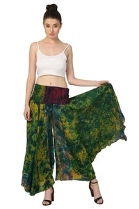 Mujer Casual Tie Dye Silk Palazzo Pantalones al Tobillo Venta al por mayor Lo... - Imagen 1 de 12