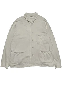 Giacca scialle interloop uomo Buck Mason cappotto lavoro Terry avorio cotone XL XXL - Foto 1 di 7