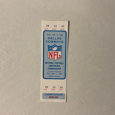 Sun. Jan. 11, 1981 Dallas Cowboys National Football Conference Championship,  - Image 1 of 2
