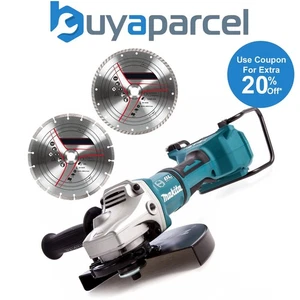 Makita DGA900Z 18v 36v Cordless Brushless 230mm Angle Grinder + 2x Diamond Blade - Picture 1 of 8