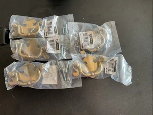 Set Of 5 Antique Brass Queen Anne Chippendale Drawer Pulls - Picture 1 of 3