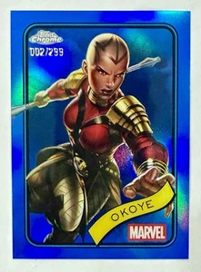 2025 Topps Marvel OKOYE Chrome Blue Refractor Card 002/299 #58 - Bild 1 von 5