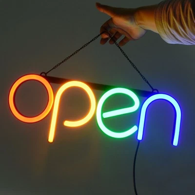 open LED Leuchtreklame Schild Leuchtreklame Lampe Werbetafel für Friseursalons - Bild 1 von 4