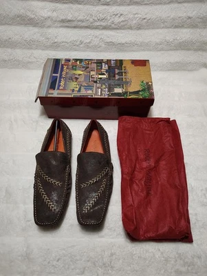 Robert Wayne Mens Brown Leather Square Toe Slip On Loafer Dress Shoes Size 11 - Image 1 of 4
