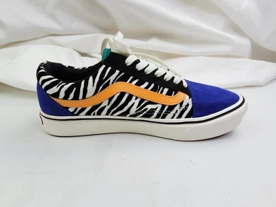 Vans Cómodas Cush Para Mujer Talla 8.5 o Para Hombre 7 Rayas Cebra Bajo Encaje Moda Tenis Foto 1 de 4