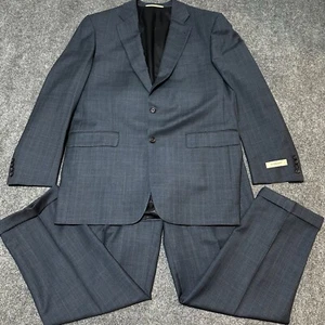 NEU Burberry Anzug Herren 42 lang blau Wolle Plissee Hose Made in USA - Bild 1 von 20