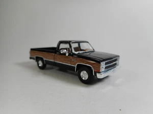 Brekina 1:87 Chevrolet C20 Pickup Nero, Decorazione In Legno Modello Pronto - Foto 1 di 5